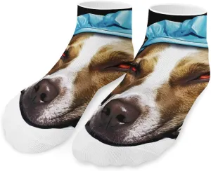 A Dog is Sick Printed Ankle Socks No Show Sock Low-Cut Athletic Socks for Men Women 1 Pair