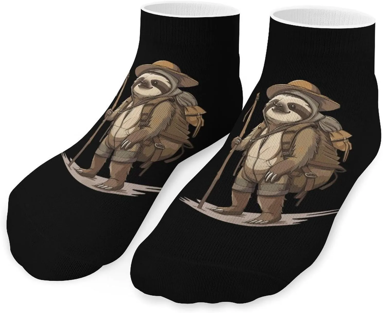 A Sloth Adventure Printed Ankle Socks No Show Sock Low-Cut Athletic Socks for Men Women 1 Pair