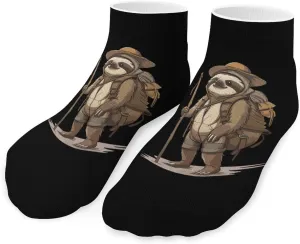 A Sloth Adventure Printed Ankle Socks No Show Sock Low-Cut Athletic Socks for Men Women 1 Pair