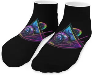 Aesthetic Galaxy Snail Printed Ankle Socks No Show Sock Low-Cut Athletic Socks for Men Women 1 Pair