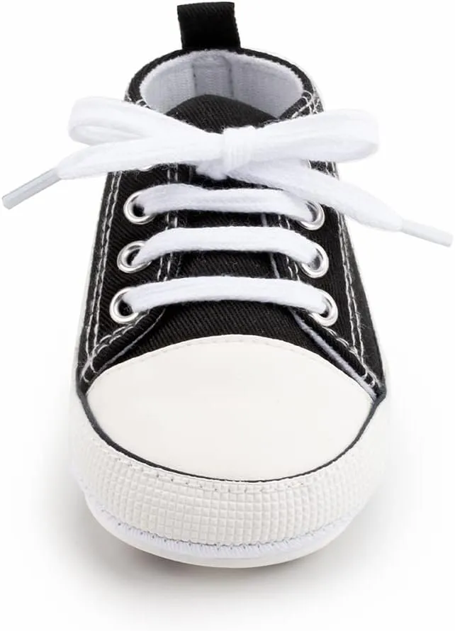 Baby Boys Girls Star High Top Sneaker Soft Anti-Slip Sole Newborn Infant First Walkers Canvas Denim Shoes