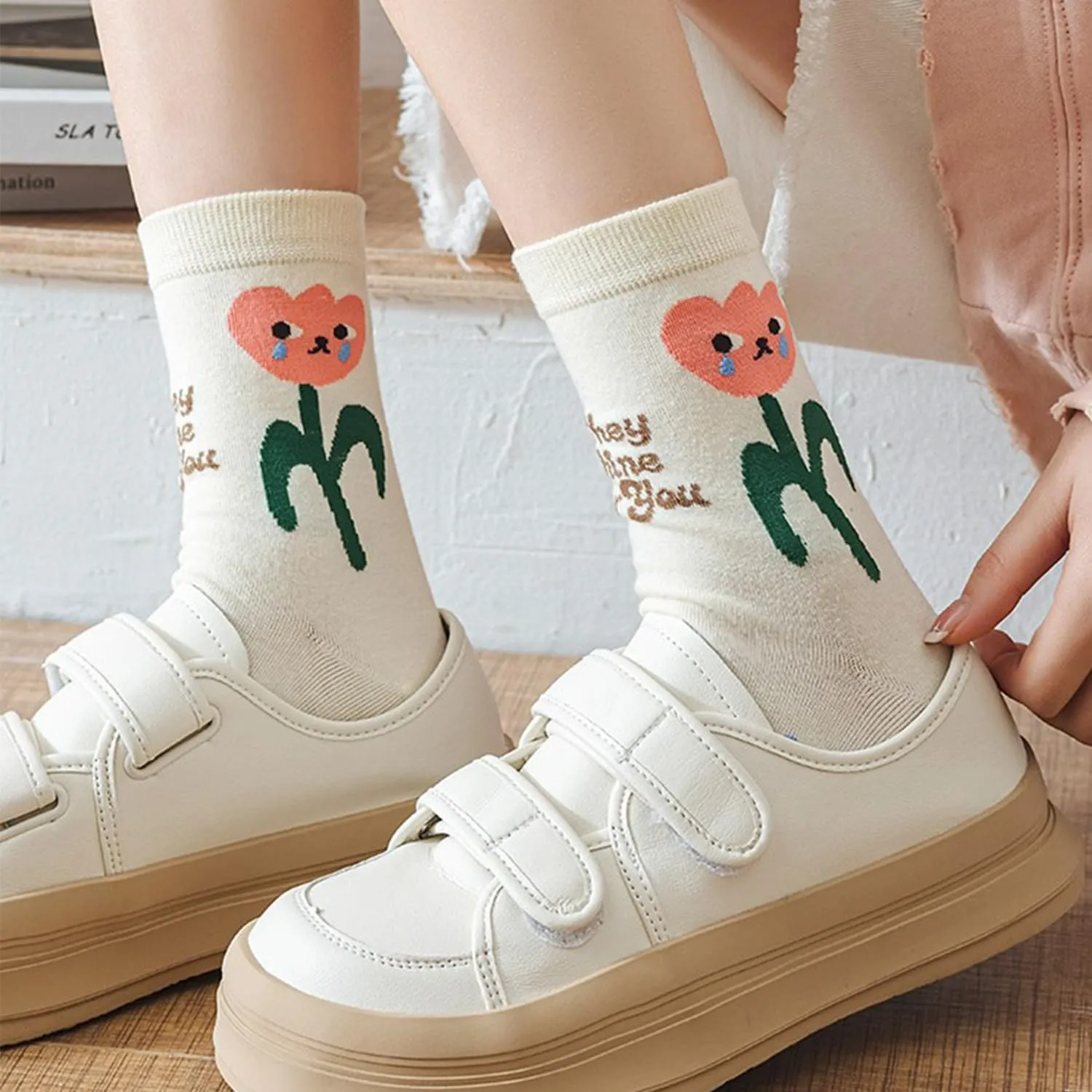 Benefeet Sox Womens Funny Crew Socks Girls Cute Patterned Dress Socks Cotton Funky High Ankle Sock Athletic Mid-calf Sock