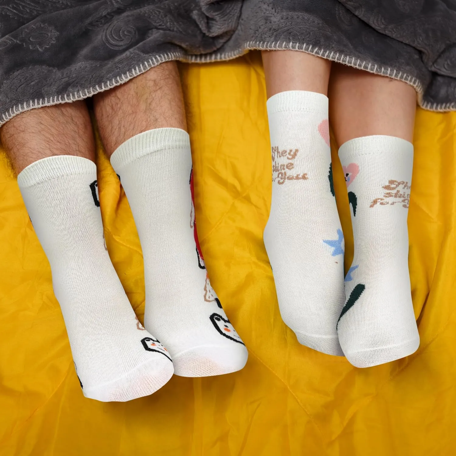 Benefeet Sox Womens Funny Crew Socks Girls Cute Patterned Dress Socks Cotton Funky High Ankle Sock Athletic Mid-calf Sock