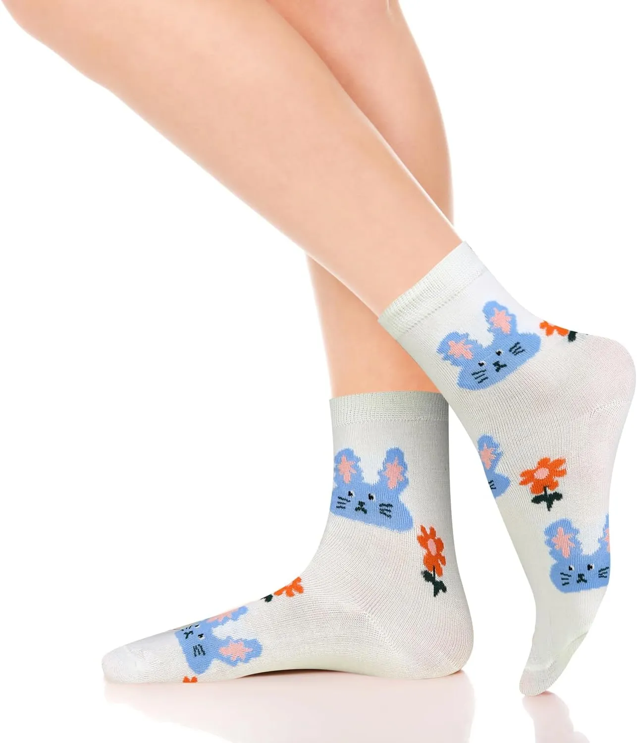 Benefeet Sox Womens Funny Crew Socks Girls Cute Patterned Dress Socks Cotton Funky High Ankle Sock Athletic Mid-calf Sock