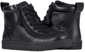 BILLY Footwear Kids Classic High II Lace Up Sneakers for Toddlers – Cushioned Footbed – Canvas Upper Black to The Floor Leather 5 Toddler M