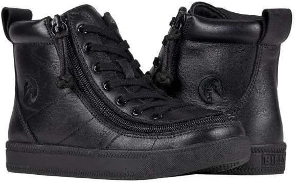 BILLY Footwear Kids Classic High II Lace Up Sneakers for Toddlers – Cushioned Footbed – Canvas Upper Black to The Floor Leather 5 Toddler M
