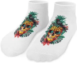Black Crow Pineapple Glasses Printed Ankle Socks No Show Sock Low-Cut Athletic Socks for Men Women 1 Pair