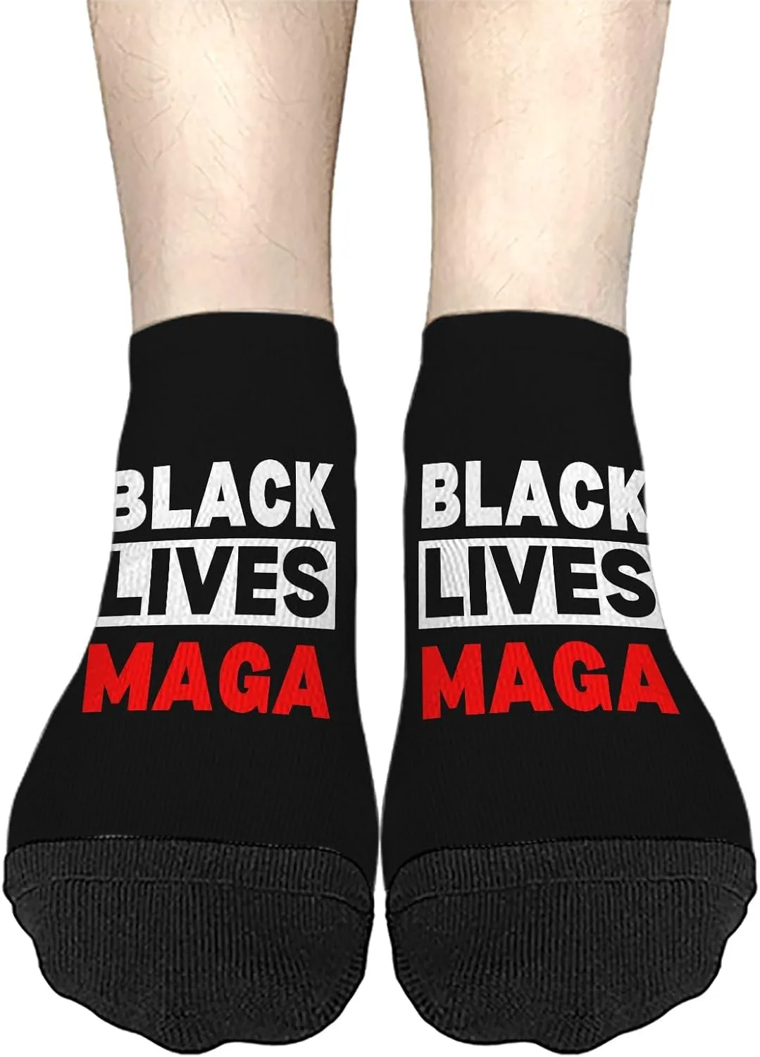 Black Lives MAGA No Show Socks Men Athletic For Womens Sock