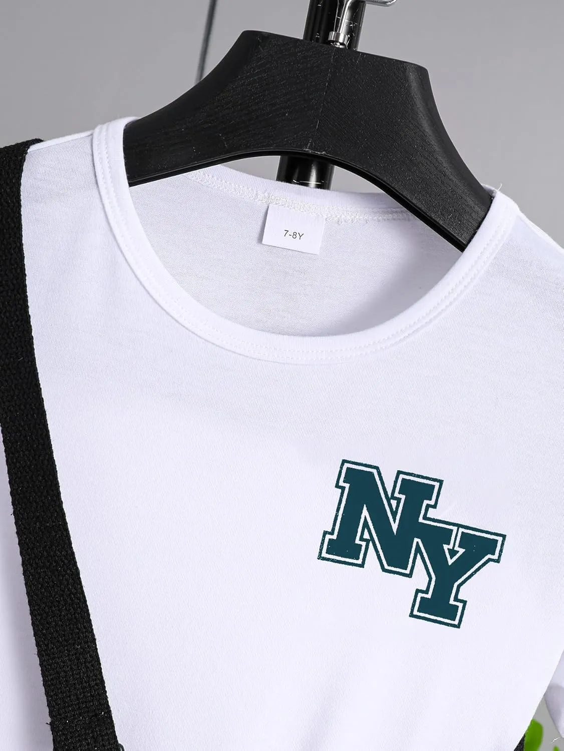 Boy Clothes Kids Shorts Sleeve Crewneck T Shirt Top and Shorts Sets Crossbody Bag 3 Piece Boy's Summer Outfits