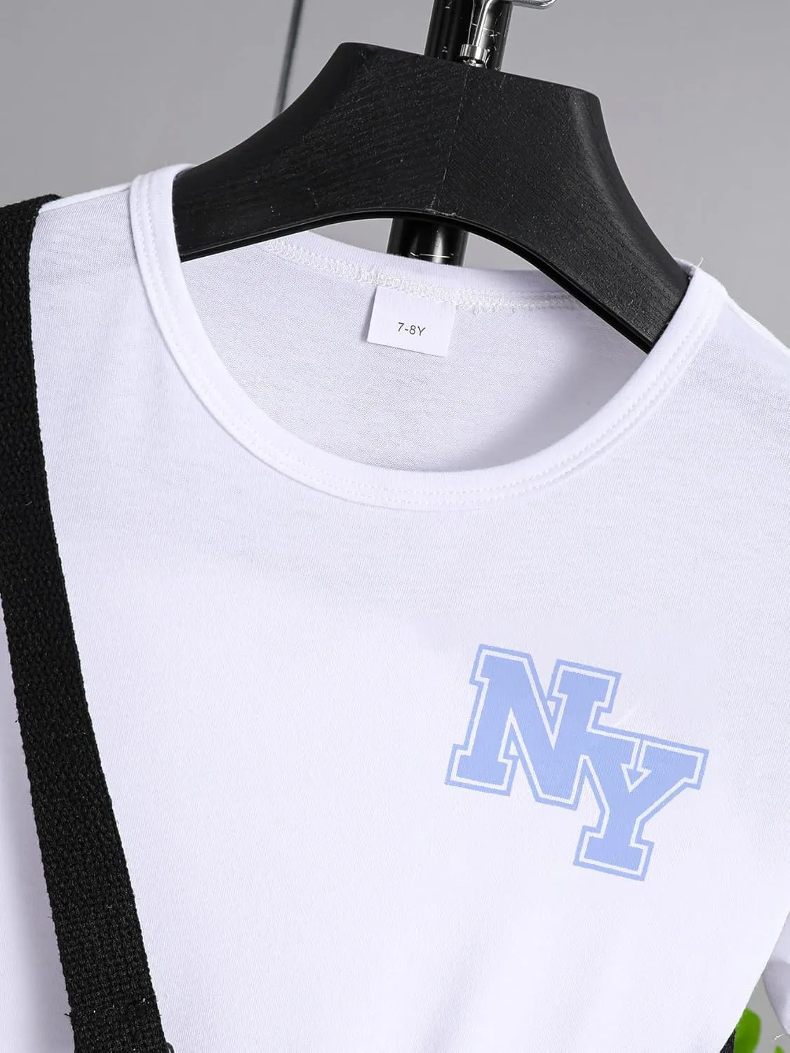 Boy Clothes Kids Shorts Sleeve Crewneck T Shirt Top and Shorts Sets Crossbody Bag 3 Piece Boy's Summer Outfits