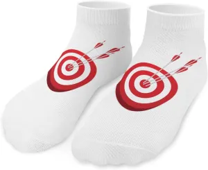 Bulls Eye Target Printed Ankle Socks No Show Sock Low-Cut Athletic Socks for Men Women 1 Pair