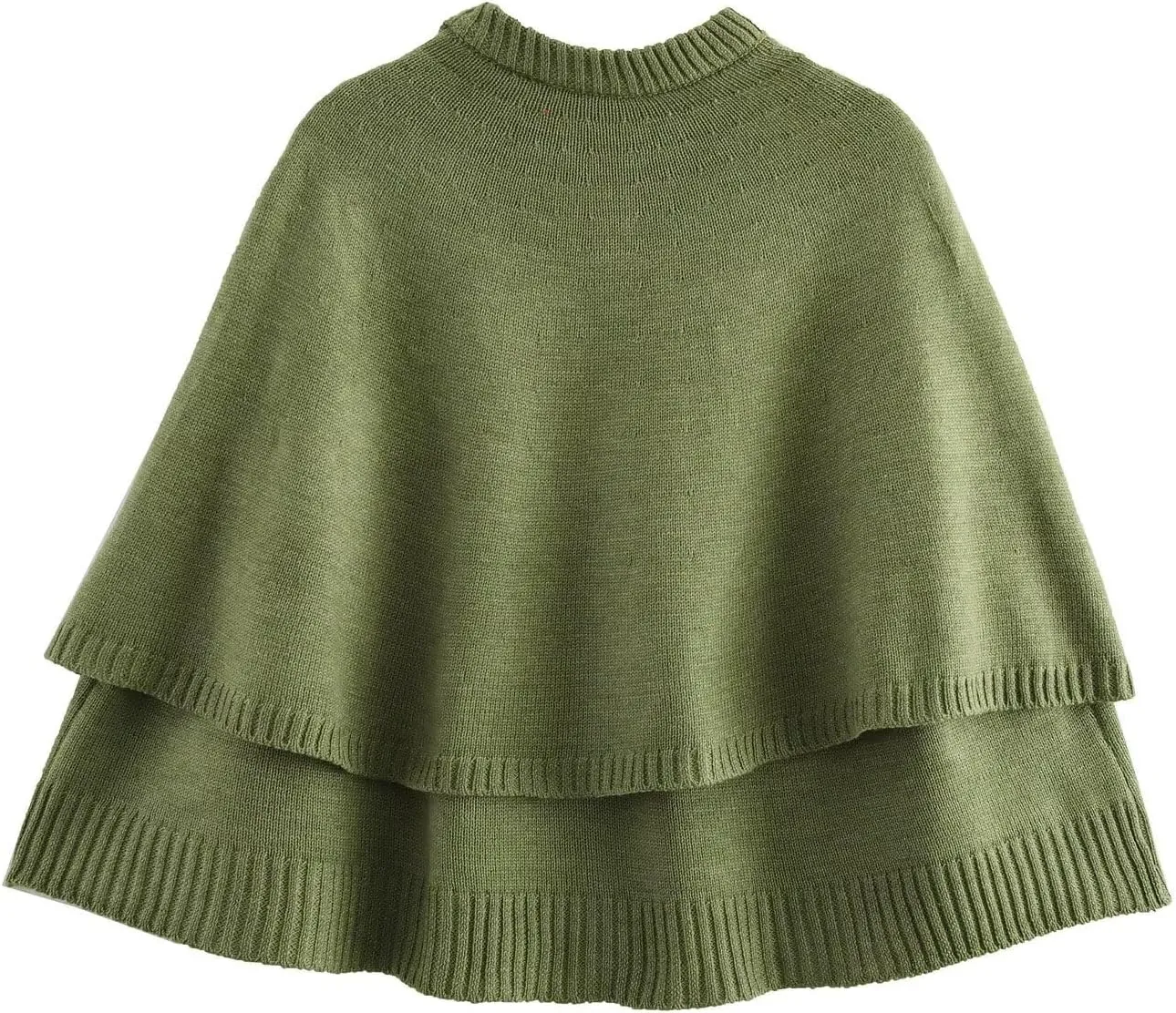 Cape Coat for Women Button Up Cropped Cardigan Knitted Sweater Downtown Girl Clothes Y2k Streetwear Fall Top