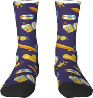 Casual Crew Socks for Men Women Funny Novelty Fun Dress Socks, Duck Sunglasses Summer Pattern