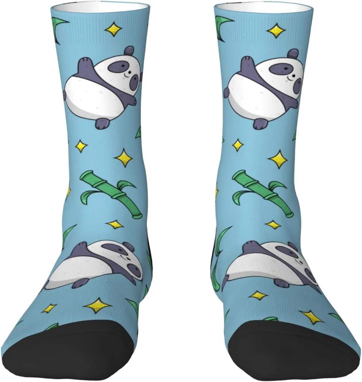Casual Crew Socks for Men Women Funny Novelty Fun Dress Socks, Panda Animal Pattern