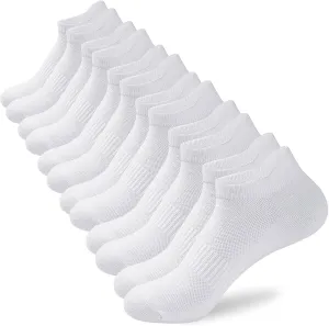 CHENCHENSOX Women's Running Athletic Low Cut Tab Socks - No Show Socks for Sneakers, 6 Pairs