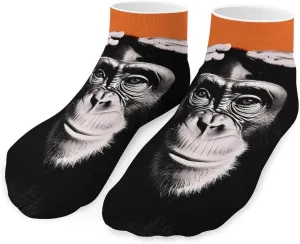 Chimp Upset Monkey Printed Ankle Socks No Show Sock Low-Cut Athletic Socks for Men Women 1 Pair