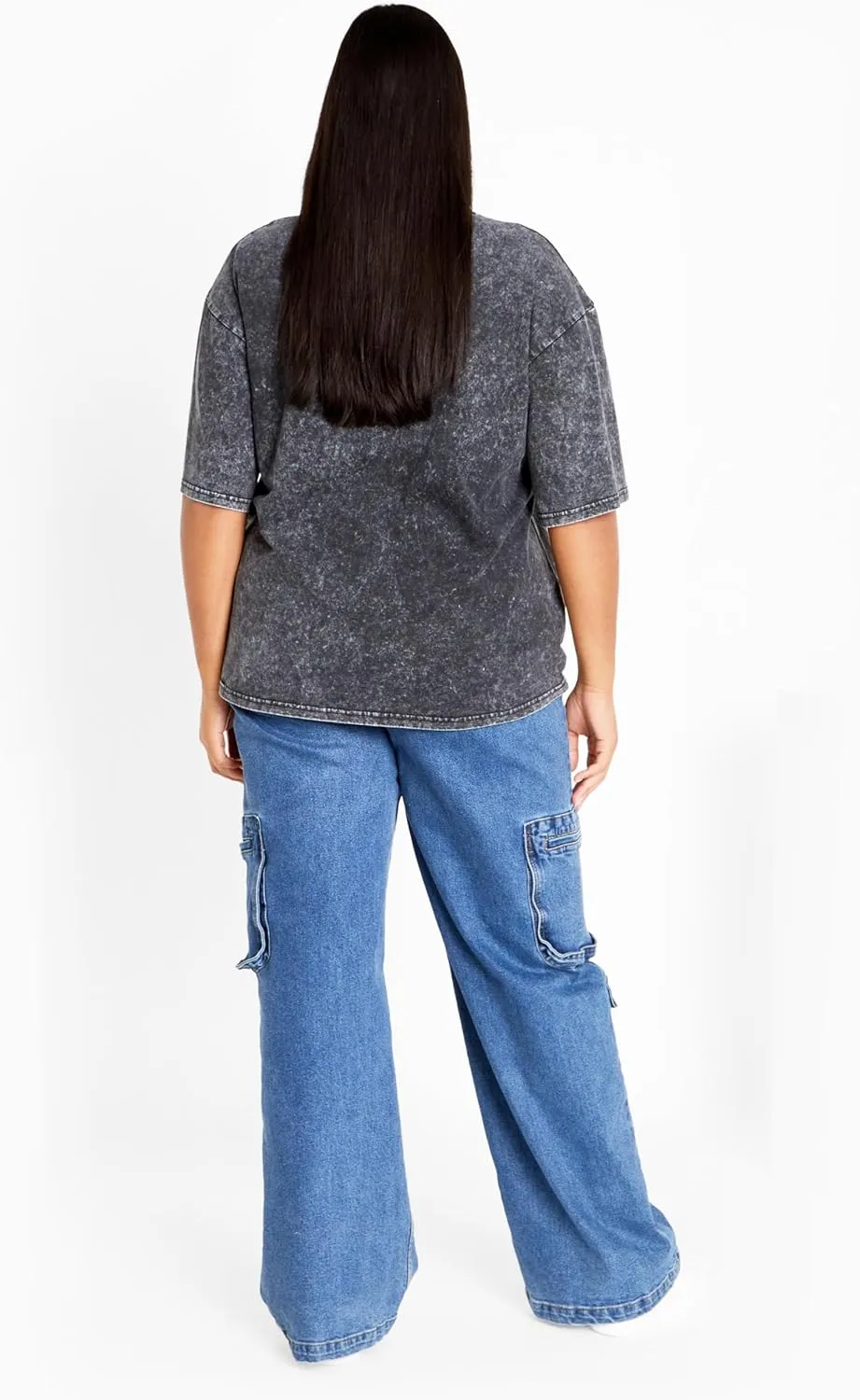 City Chic Women's Plus Size Oversized Wash Tee