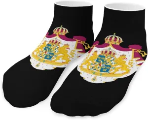 Coat of Arms of Sweden Printed Ankle Socks No Show Sock Low-Cut Athletic Socks for Men Women 1 Pair