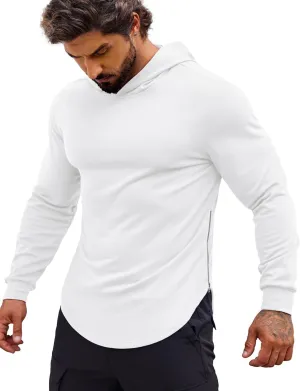 COOFANDY Men's Workout Sweatshirts Long Sleeve Muscle Fit Athletic Gym Hoodies Pullover