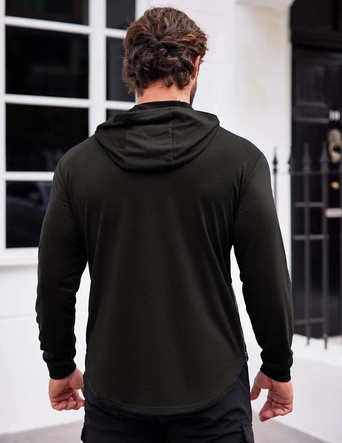 COOFANDY Men's Workout Sweatshirts Long Sleeve Muscle Fit Athletic Gym Hoodies Pullover