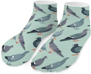 Cute Pigeon Birds Printed Ankle Socks No Show Sock Low-Cut Athletic Socks for Men Women 1 Pair