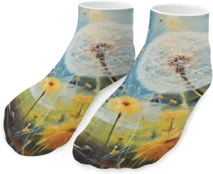 Dandelions Butterfly Printed Ankle Socks No Show Sock Low-Cut Athletic Socks for Men Women 1 Pair