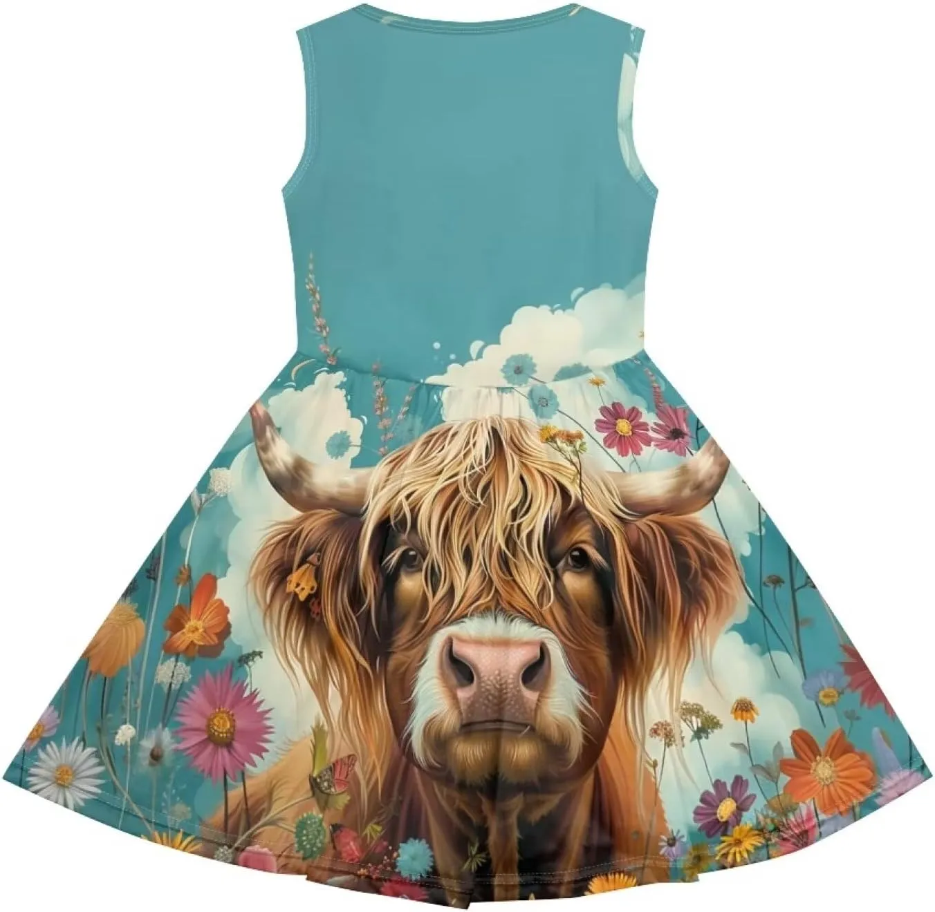 Dresses for Girls 2-14 Kids Summer Beach Sundress Casual Flared Skater Dress A Line School Party Dresses