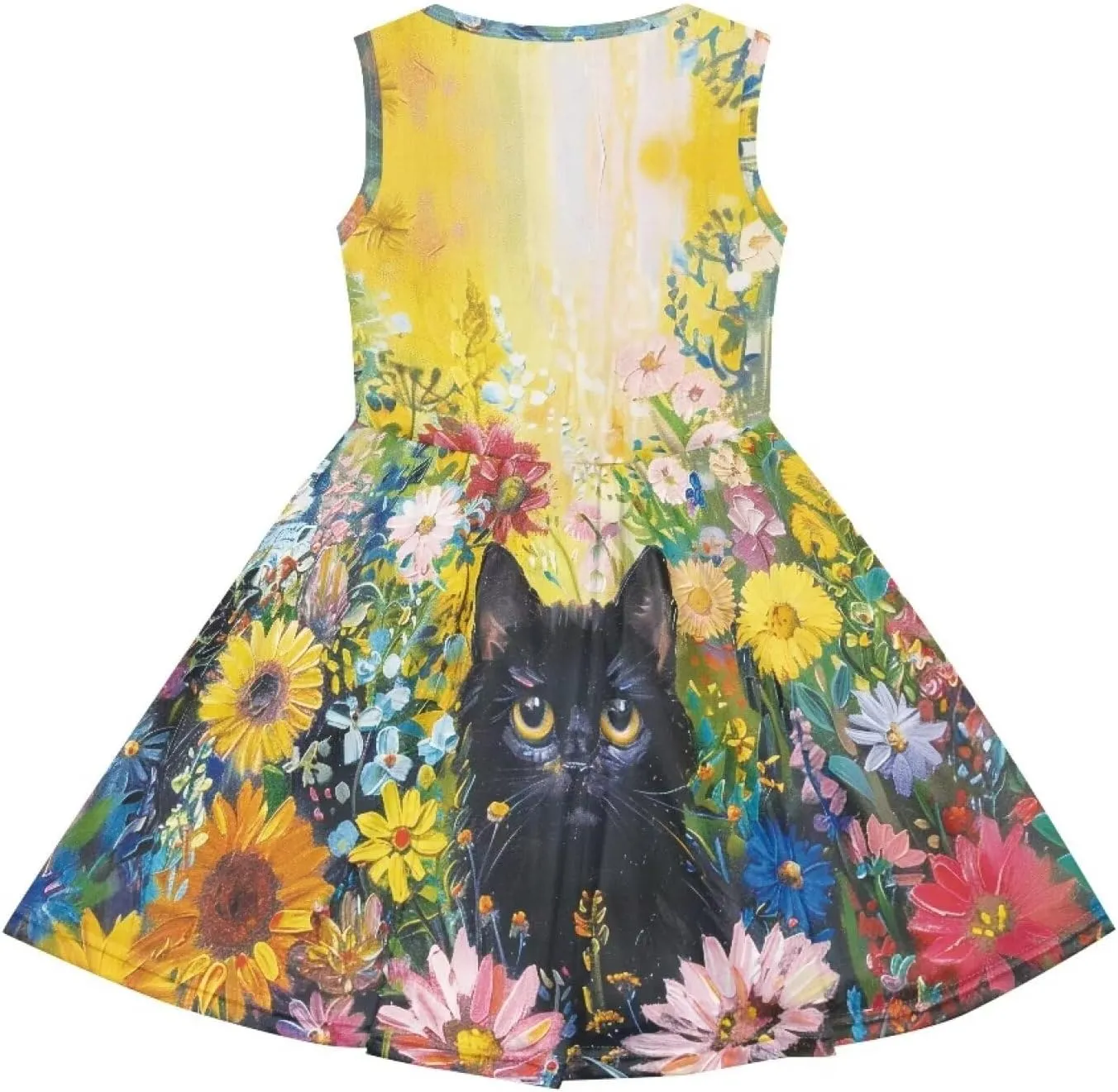 Dresses for Girls 2-14 Kids Summer Beach Sundress Casual Flared Skater Dress A Line School Party Dresses