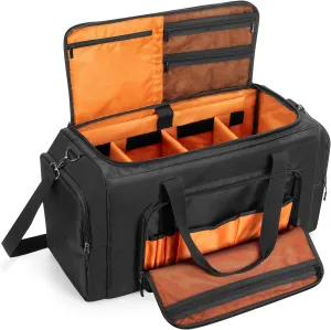 DSLEAF Sneaker Bag for 4 Pairs of US Size 14 Men's Shoes, Shoe Duffle Bag with 3 Adjustable Dividers, Sneak Travel Bag with Shoulder Straps for Comfort Carrying
