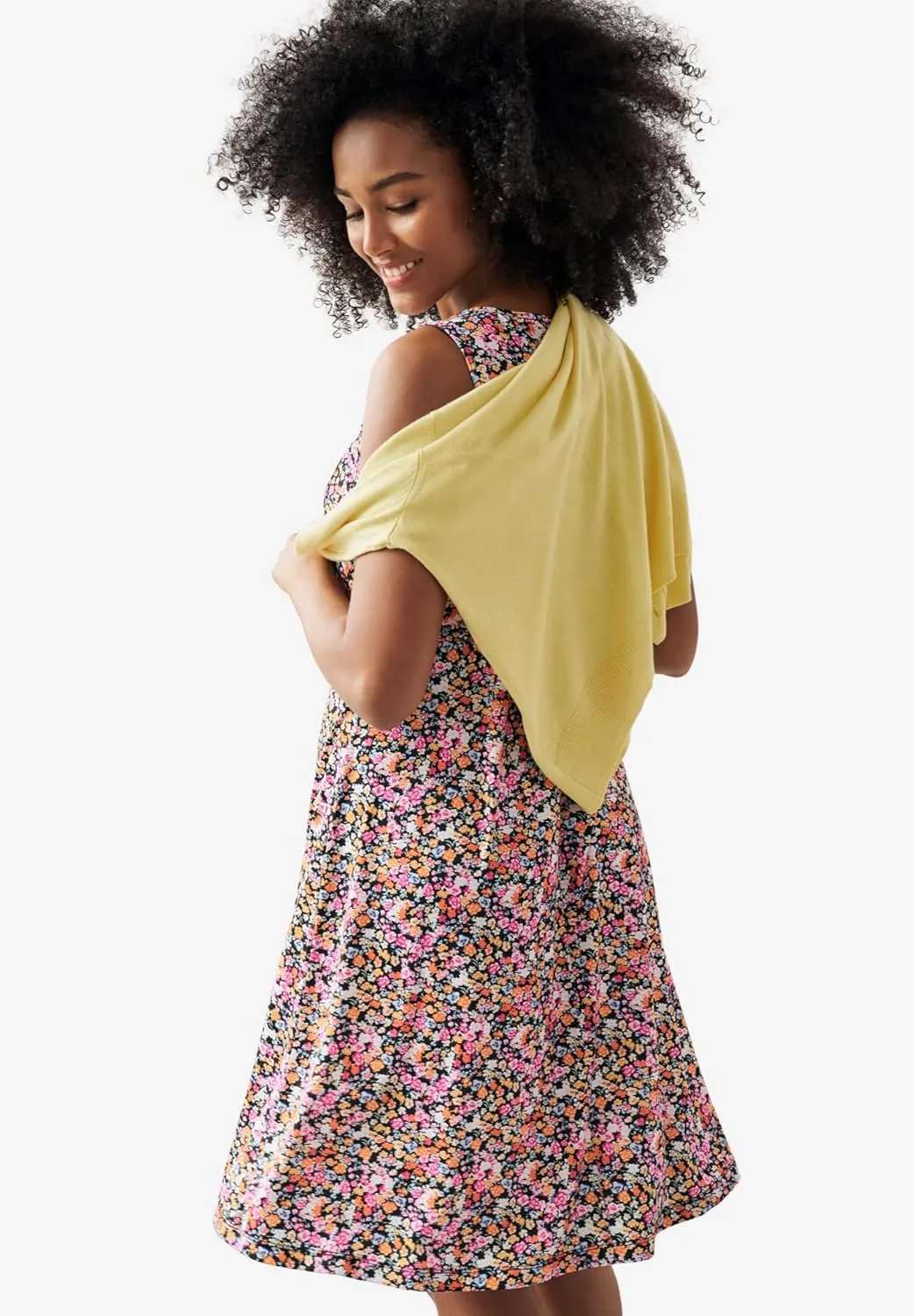 ellos Plus Size Sleeveless Knit Fit and Flare Knit Dress