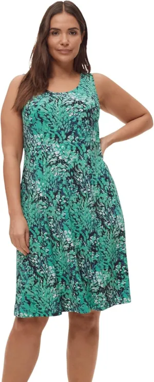 ellos Plus Size Sleeveless Knit Fit and Flare Knit Dress