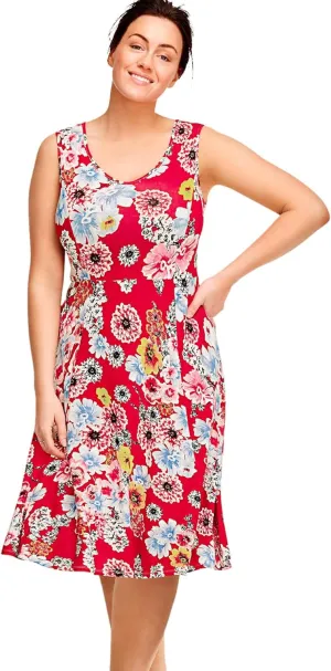 ellos Plus Size Sleeveless Knit Fit and Flare Knit Dress