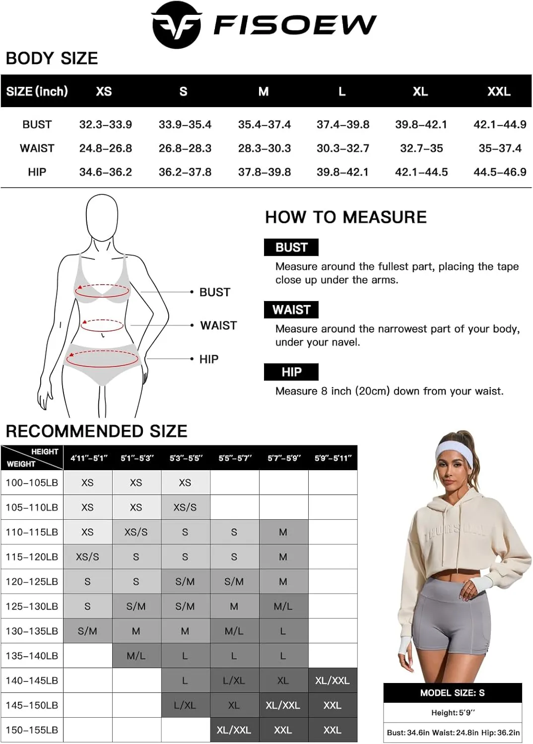 Fisoew Womens High Waisted Yoga Shorts Tummy Control Butt Lifting Athletic Gym Shorts with Pockets