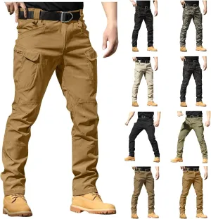 Flexcamo -Tactical Waterproof Pants Tactical Pant for Men Relaxed Fit Work Camo Hiking Cargo Pants Multi Pockets