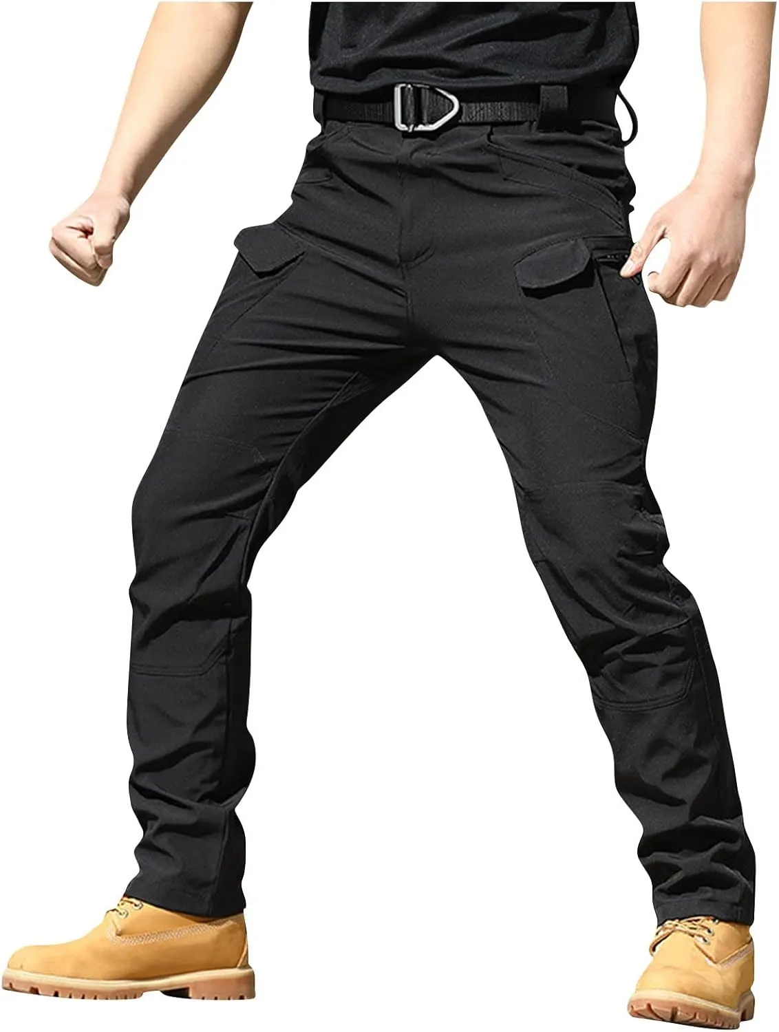 Flexcamo -Tactical Waterproof Pants Tactical Pant for Men Relaxed Fit Work Camo Hiking Cargo Pants Multi Pockets