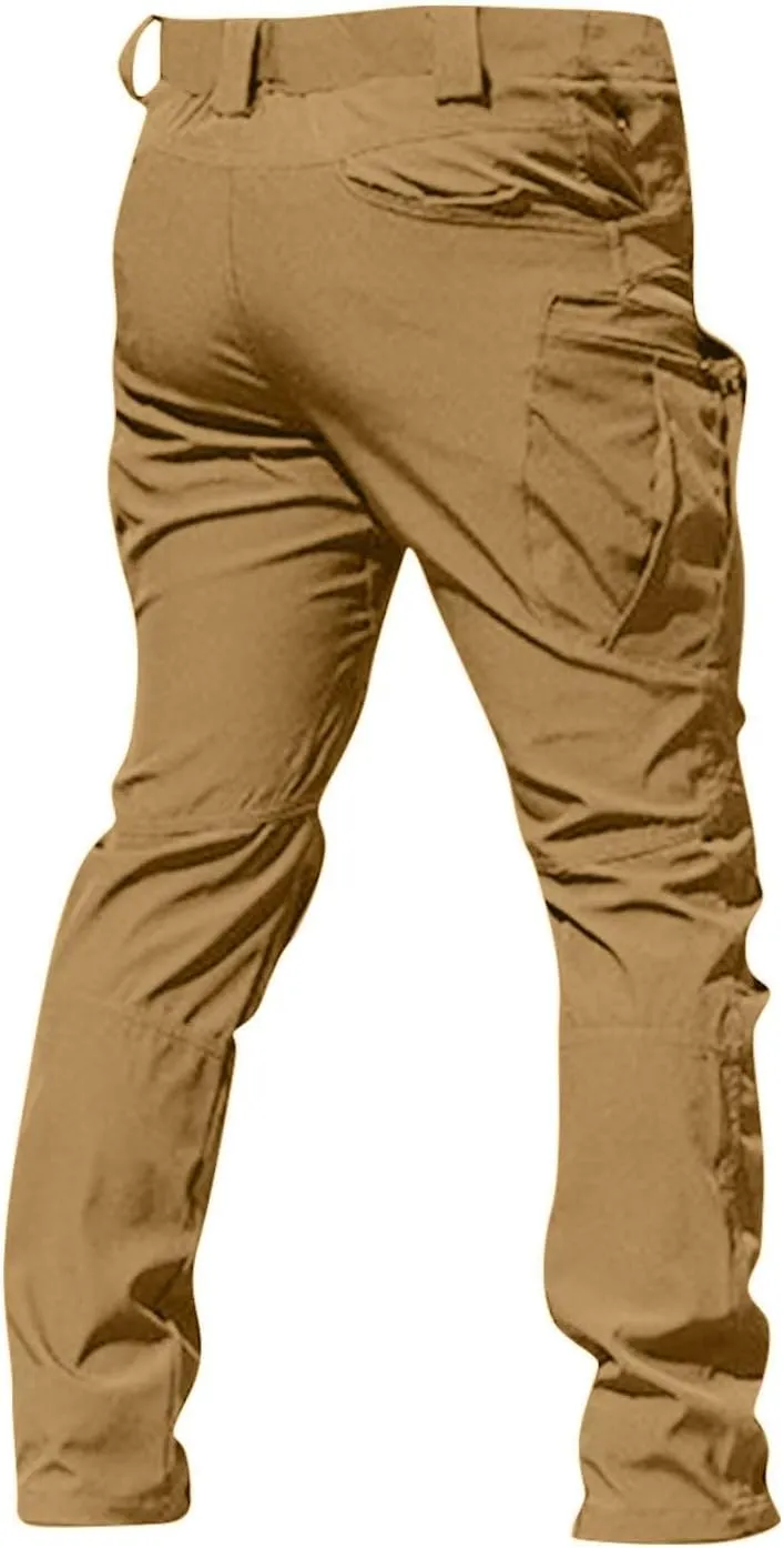 Flexcamo -Tactical Waterproof Pants Tactical Pant for Men Relaxed Fit Work Camo Hiking Cargo Pants Multi Pockets