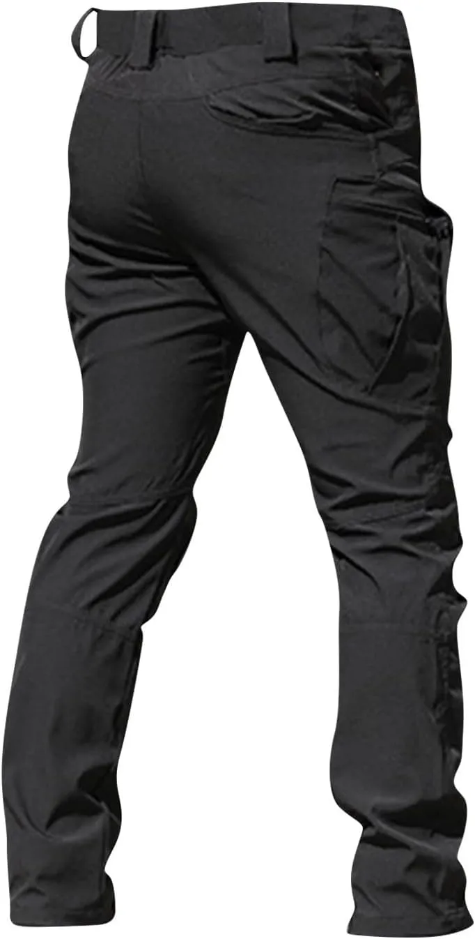 Flexcamo -Tactical Waterproof Pants Tactical Pant for Men Relaxed Fit Work Camo Hiking Cargo Pants Multi Pockets