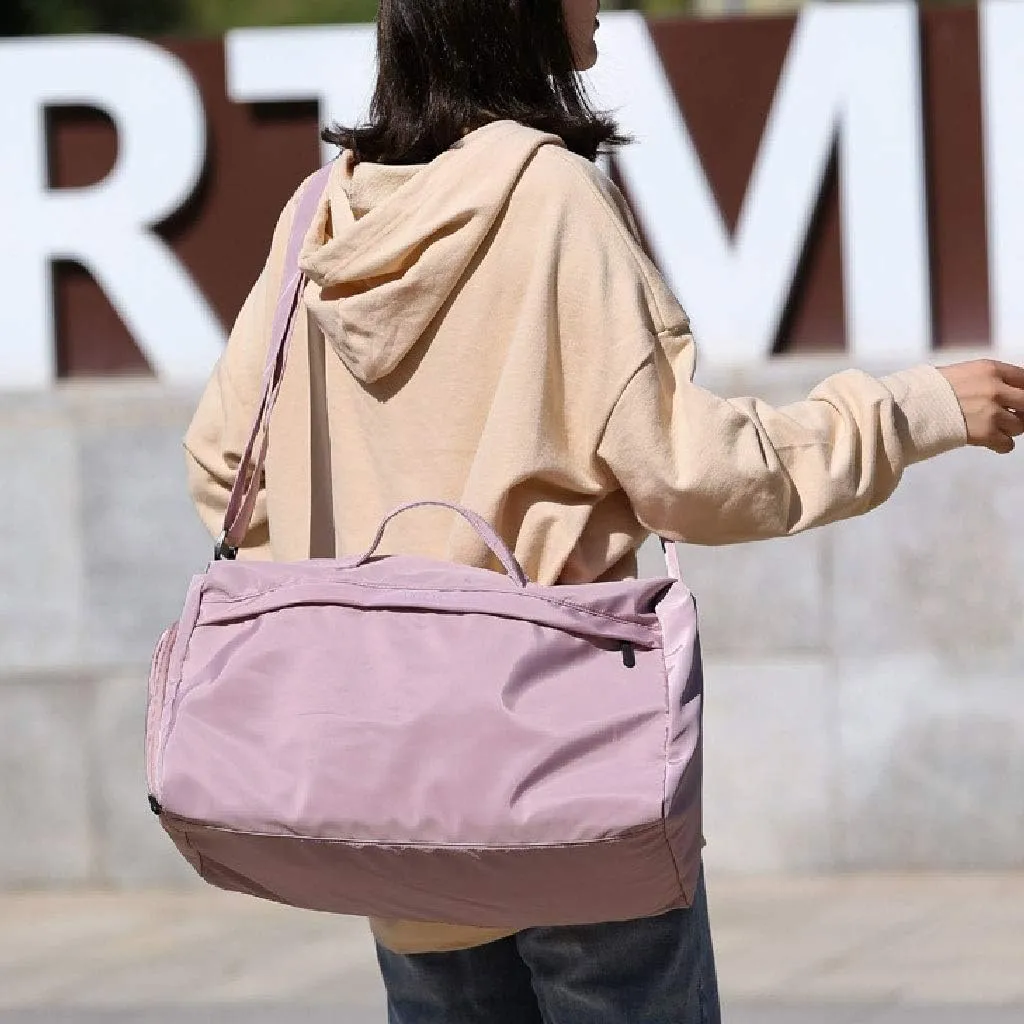 Foldable Luggage Checked Baggage Travel Bag Fitness Bag Travel Bag Fitness Bag Female Wet and Dry Separation