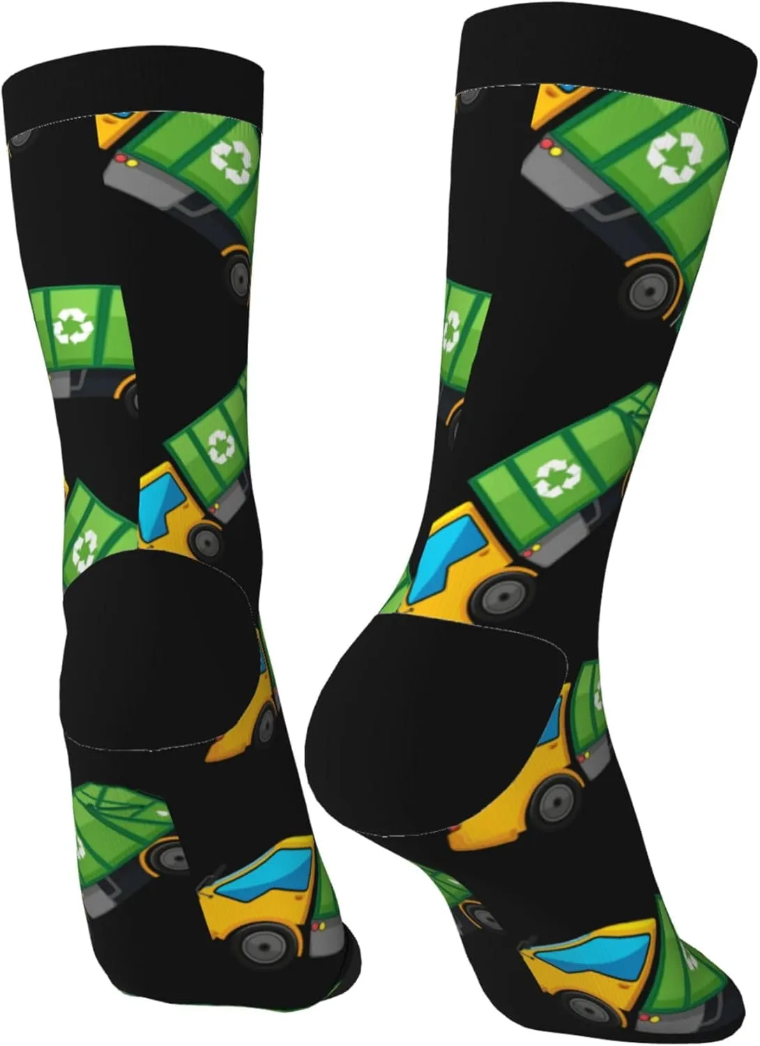 Funny Socks Novelty Socks Cartoon Garbage Truck Unisex Funky Socks Casual Dress Socks