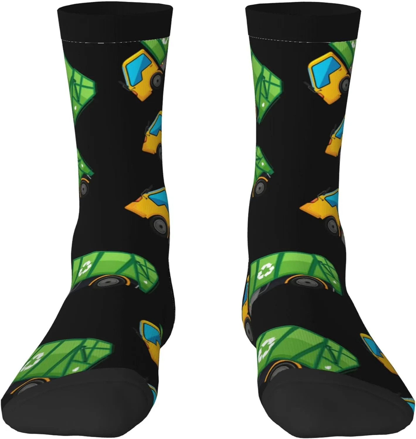 Funny Socks Novelty Socks Cartoon Garbage Truck Unisex Funky Socks Casual Dress Socks