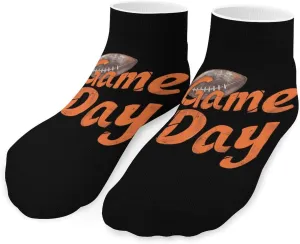 Game Day Football Printed Ankle Socks No Show Sock Low-Cut Athletic Socks for Men Women 1 Pair