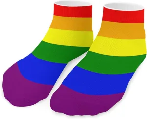 Gay Proud Flag Printed Ankle Socks No Show Sock Low-Cut Athletic Socks for Men Women 1 Pair