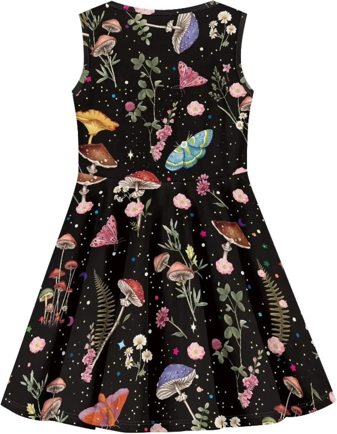 Girls Dresses Size 3-16 Kids Summer Sleeveless Midi Dress Beach Sundress Crewneck A Line Party