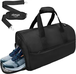 Gym for Men Women 28L (42x25x20cm) - Waterproof Duffel Bag with Shoe Pockets & Laptop Sleeve, Compact Sports Travel Bag for Fitness, Workout, Swimming, Yoga, Weekend Trips, Airplane Carry On