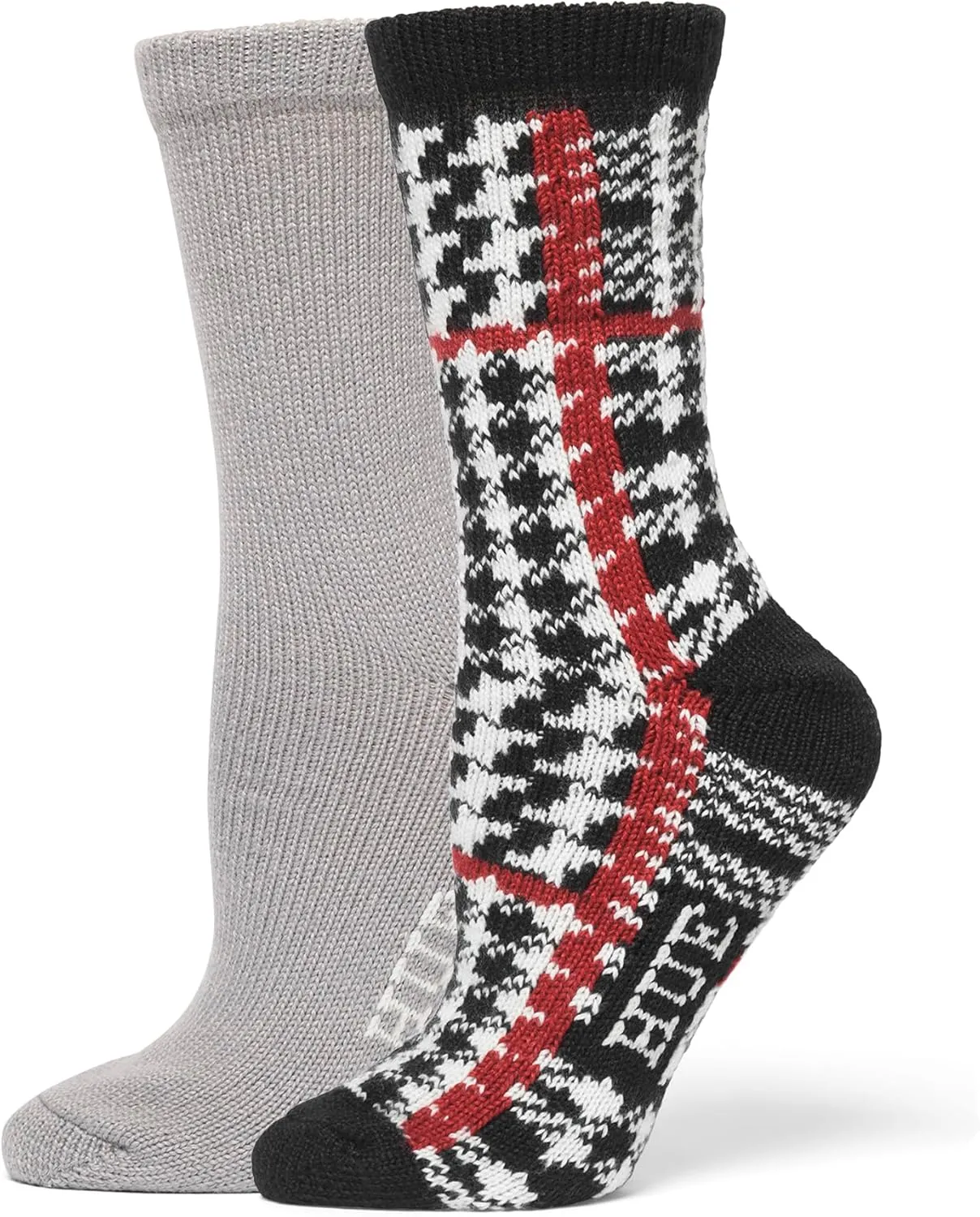 HUE Women's Crew Length Boot Socks, 2 Pair Pack
