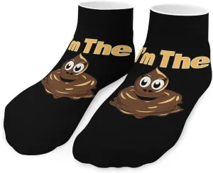 I'm The Shit Printed Ankle Socks No Show Sock Low-Cut Athletic Socks for Men Women 1 Pair