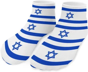 Israel Flag Israeli Star Printed Ankle Socks No Show Sock Low-Cut Athletic Socks for Men Women 1 Pair