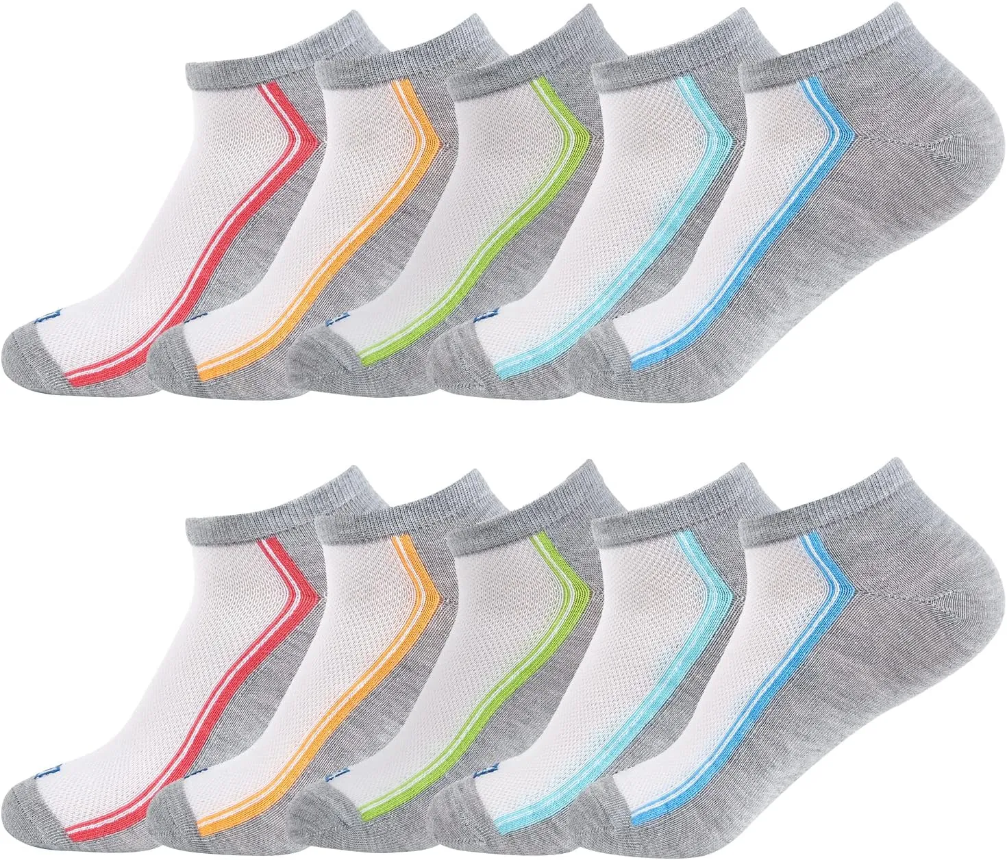 Keds Women's Breathable Low Cut Socks (10 Pair), Assorted, One Size