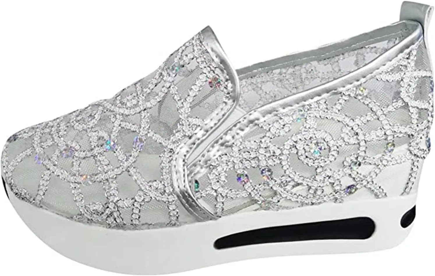 Ladmiple Sneakers For Women Comfortable Shoes Slip On Walking Platform Shoes Dressy Summer Fashion Non Slip Flat Loafers