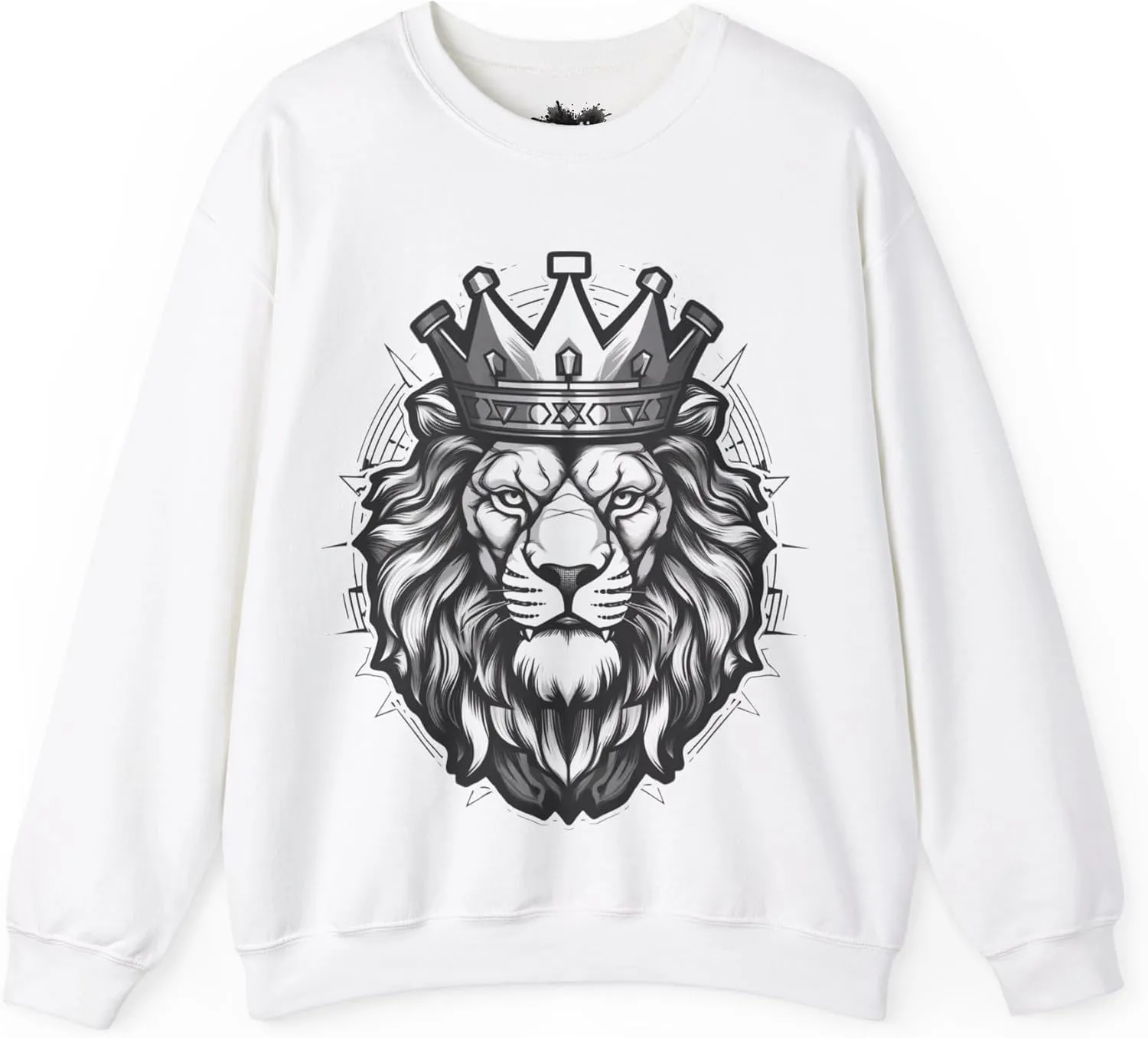 Lion Graphic Sweatshirt, Matching Sneaker Tee, Cool Dad Gift, Heavy Blend Crewneck, Boyfriend Birthday, Crown Shirt